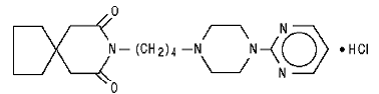 Buspar (buspirone hydrochloride) Structural Formula Illustration