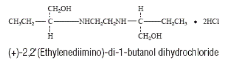Ethambutol Hydrochloride Structural Formula Illustration